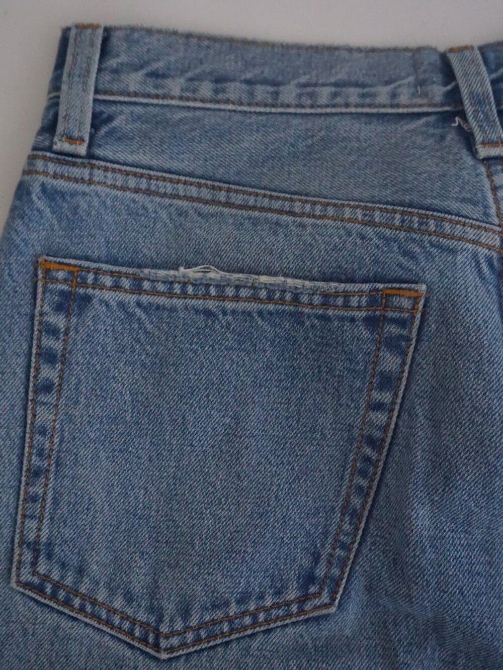 Boyish Gilda Light Wash Toby High Rise Straight Leg Jeans Button Fly Denim 27 - Picture 15 of 15